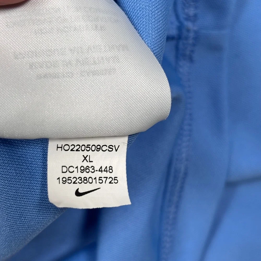 Smith Bits Nike Polo Shirt Men XL Light Blue Embroider Performance Wicking Drill